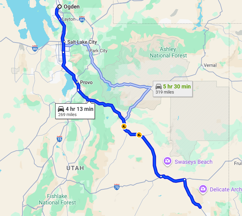 Ogden to Moab